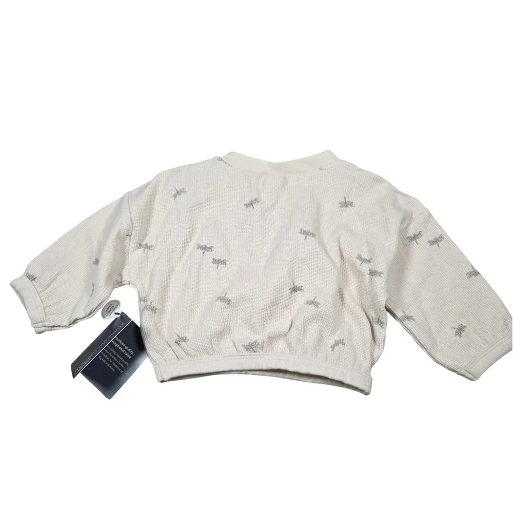 Modern Moments by Gerber Baby 2PC‎ Waffle Knit Set Tan Dragonfly 3-6M NWT